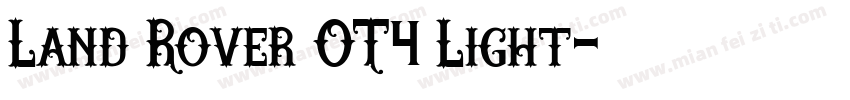Land Rover OT4 Light字体转换